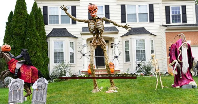 Oh No: Red Health Bar Just Appeared Underneath Giant Lawn Skeleton