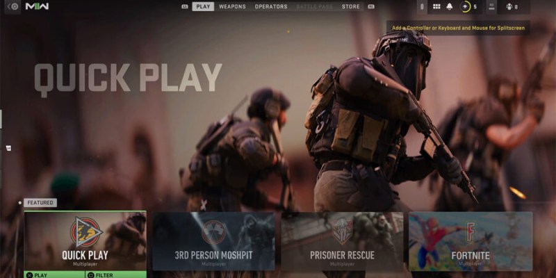 Cod Update Game Screen Call of Duty Fixes UI Problem by Adding Button That Opens Fortnite ...