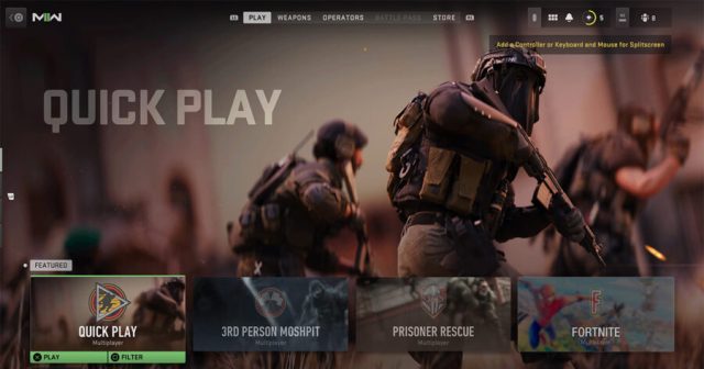Call of Duty Fixes UI Problem by Adding Button That Opens Fortnite