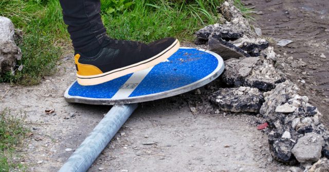 Street Sign Trampled by DDR Fan
