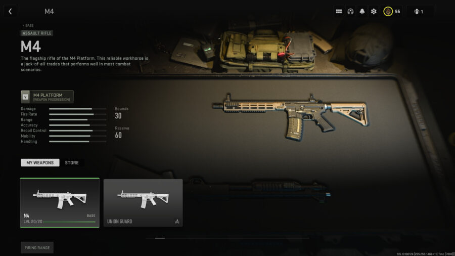 All of the attachments for the M4 in Call of Duty: Modern Warfare 2.
