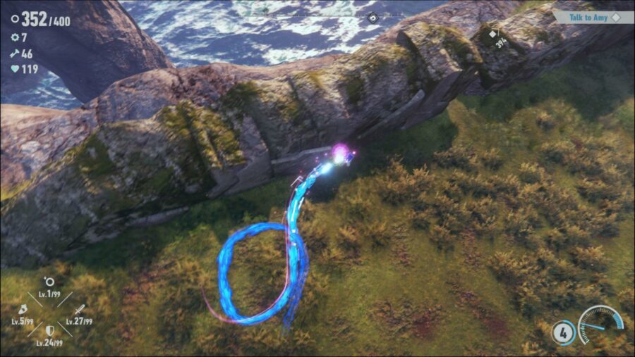 Sonic circling the grass he should actually cut in the Spring is in the Air quest in Sonic Frontiers.