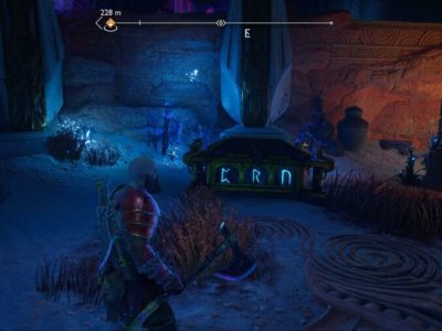 The location of the Forbidden Sands Nornir Chest in God of War Ragnarok.