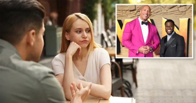 Tinder Date Clearly Just There to Practice Elevator Pitch for Kevin Hart / Dwayne Johnson Body Swap Movie