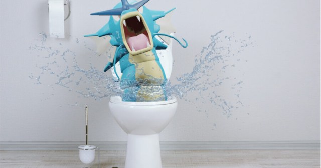 Parents Desperately Trying to Flush Son’s Dead Gyarados Before He Gets Home
