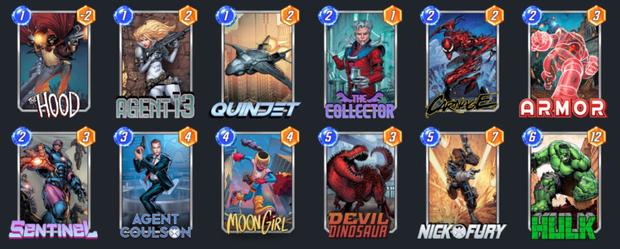 Marvel Snap Nick Fury Creation Deck.