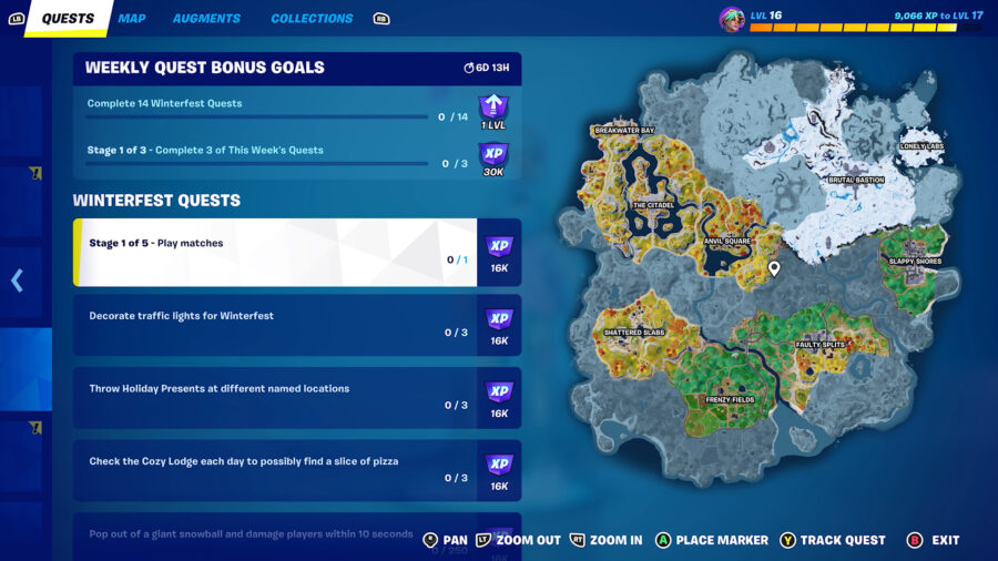 Every Fortnite week 2 Winterfest Challenge.