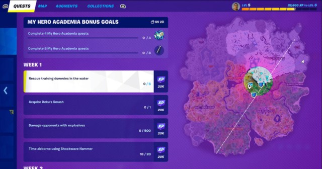 Fortnite Quest Guide: My Hero Academia Challenges (Week 1)