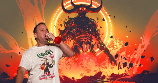 Joey Chestnut Solos Final Boss After Speed-Chugging 54 Potions