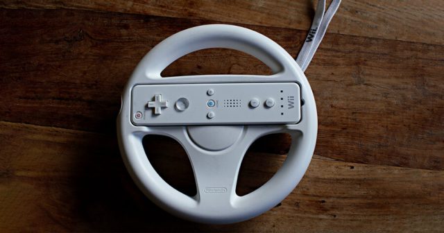 Wii Steering Wheel Attachment Makes It Through Another Round of Cabinet Reorganizing