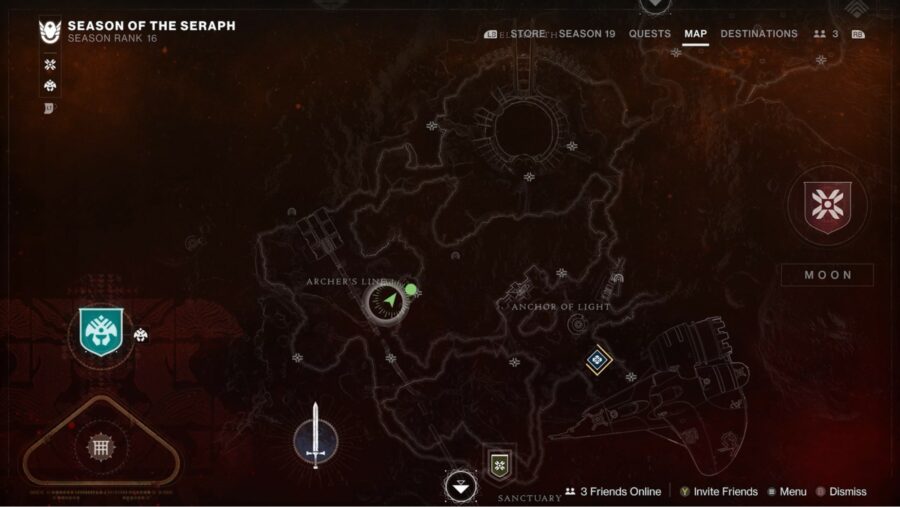 Where to find the Luna.Archer.Dome.Catwalk Moon Resonance Amp location.