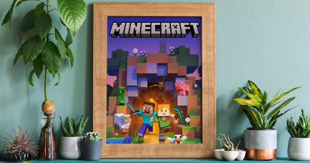 Growing Up: This Man Has Finally Upgraded Decor From a Minecraft Poster to a Framed Minecraft Poster