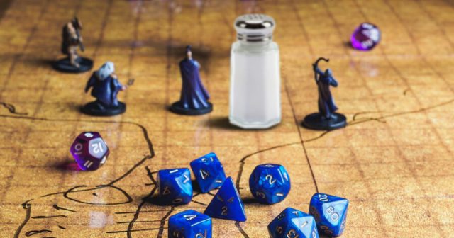 DM Who Forgot to Buy Minifig Hastily Ad-Libs Fight With Large Salt Shaker Enemy