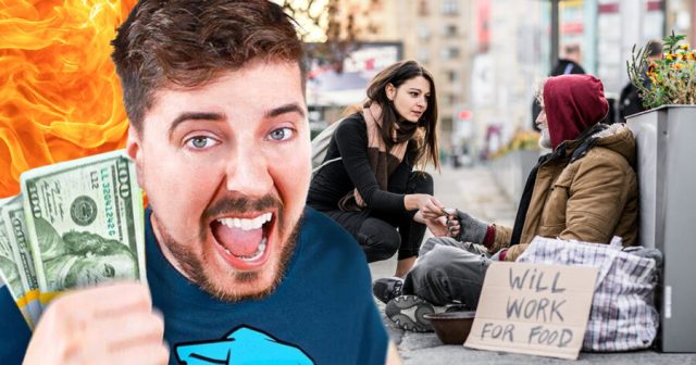 MrBeast Asks Homeless Man to Save Begging Until Shot Is in Focus