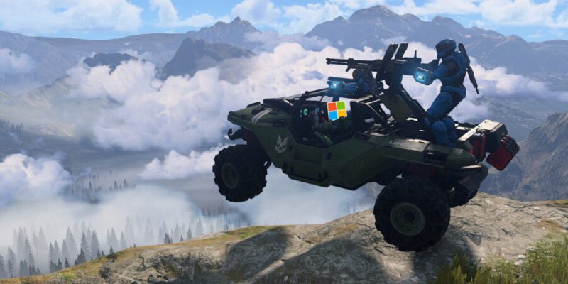 Halo Warthog Falling Off Cliff