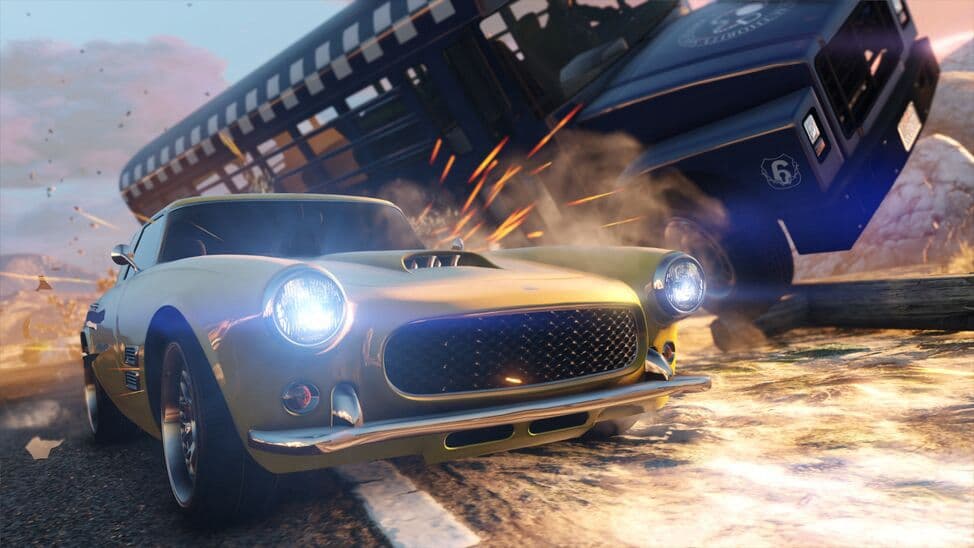 The lucky wheel podium car in the April 6 GTA V Online weekly update.