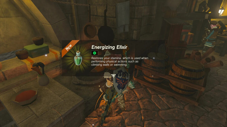 How to make an energizing elixir to restore stamina in Tears of the Kingdom.