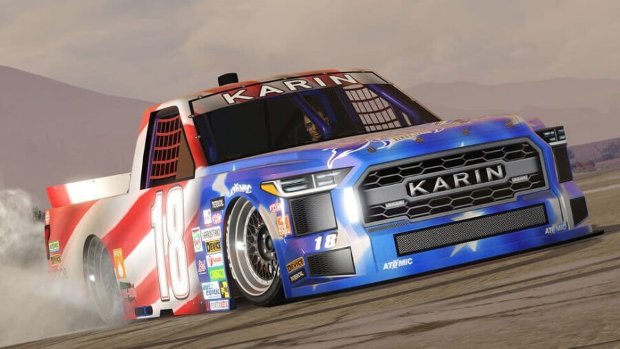 Karin Hotring Everon, one of the new cars in GTA Online San Andreas Mercenaries.