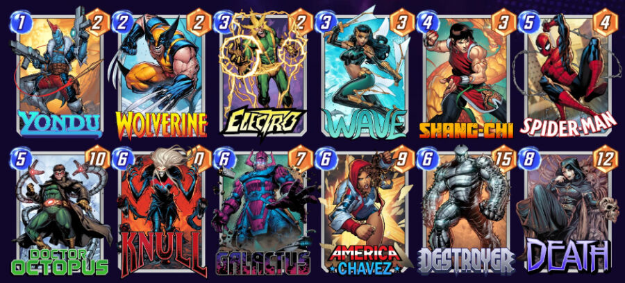 Galactus featured in a great destroy deck iteration in Marvel Snap.