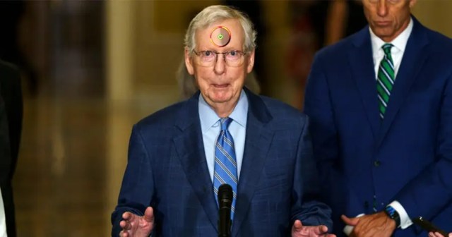 Malfunctioning Mitch McConnell Displays Notorious ‘Red Ring of Death’