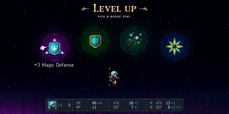 The bonus stat screen found in Sea of Stars