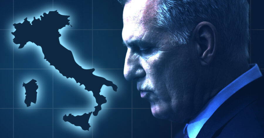 Kevin McCarthy regretfully pondering the shape of Italy