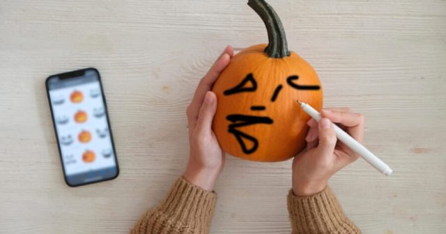 AI Generated Jack-o-Lantern Pattern Missing Eyes, Nose, Mouth