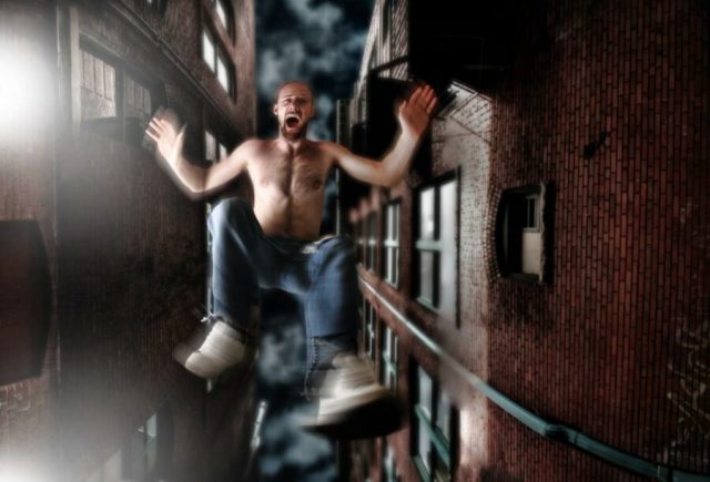 Real Life Mirror’s Edge? This Guy Just Fell Off a Building