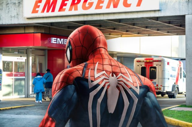 MASKED MENACE: Spider-Man Drops Injured Civilian Off at Out-of-Network Hospital