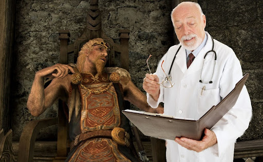 Jarl Balgruuf’s Chiropractor Warns That He Really Shouldn’t Sit Like That All the Time