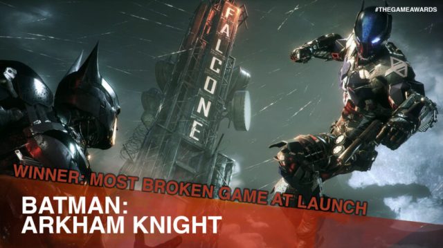 Arkham Knight Wins ‘Most Broken at Launch’ Category at Game Awards for Second Time