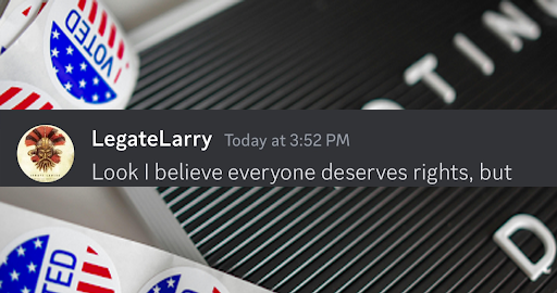 Best Not to Ask Discord Member With Caesar’s Legion Profile Pic What He Makes of Upcoming Election