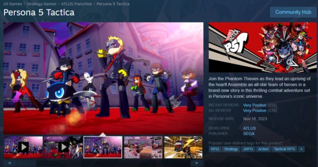 Persona 5 Fan Thrilled to Buy ‘Persona 5 Tactica’ at Launch and Again When It Gets a Rerelease