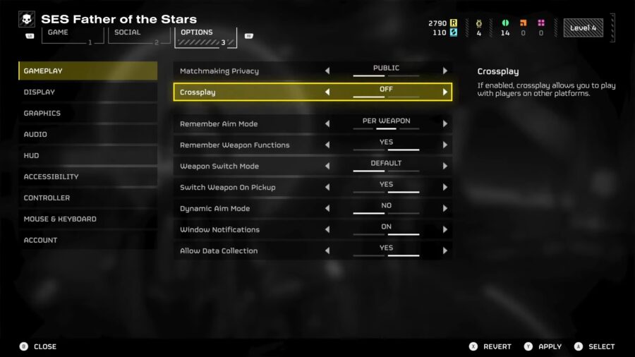 Helldivers 2 Crossplay Toggle