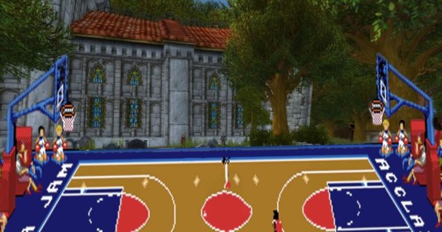 Maxed Out Character Returns to Starting Area, Donates Basketball Court