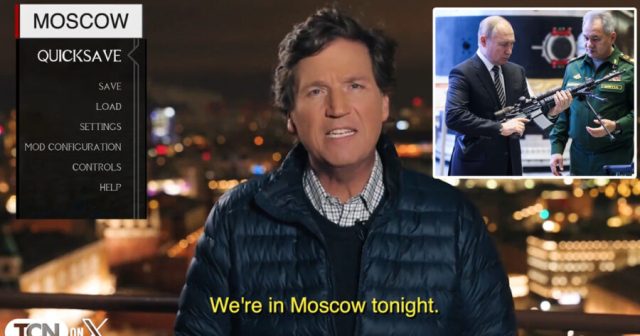 Tucker Carlson Quicksaves Before Entering Conversation With Putin