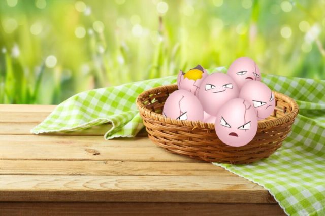 Easter Basket Full of Wild Exeggcutes Disappointing Kids Who Wanted Cadburys