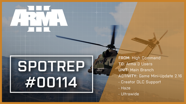 Arma 3 Mini-Update 2.16 Patch Notes SPOTREP #00114 Mar 26