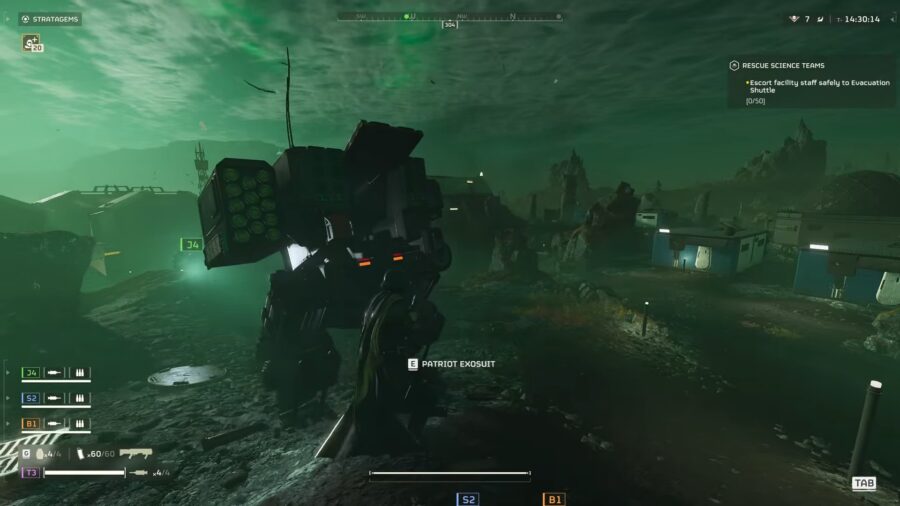 Helldivers 2 Exo-45 Patriot ExoSuit Deploy