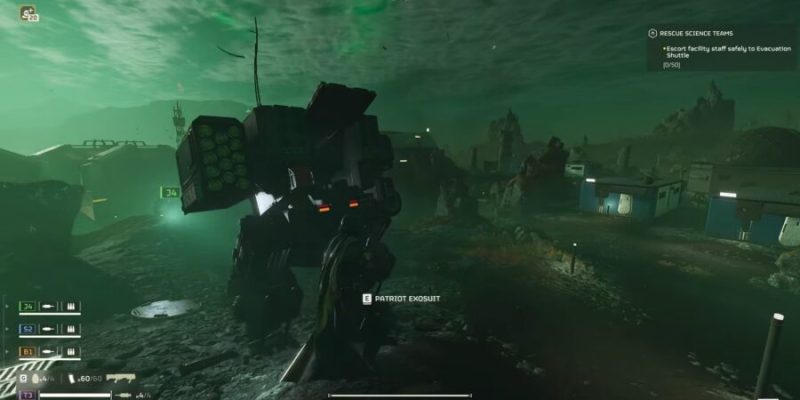 Helldivers 2 Exo-45 Patriot ExoSuit Deploy