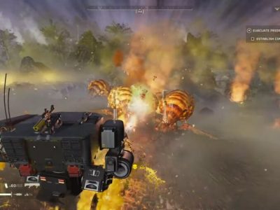 Helldivers 2 Exo-45 Patriot ExoSuit Firing