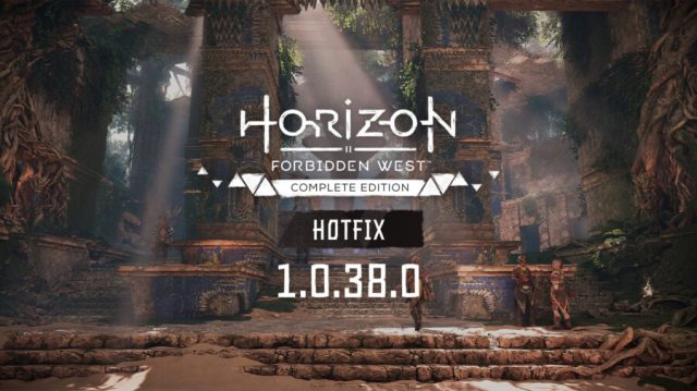 Horizon Forbidden West Complete Edition Update Patch Notes Hotfix 1.0.38.0 Mar 22