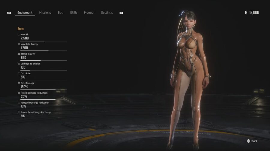 Stellar Blade Skin Suit Stats