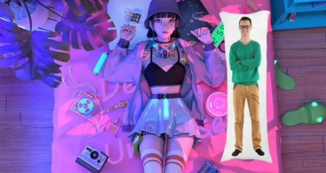 Anime Girl Buys Lonely Nerd Body Pillow