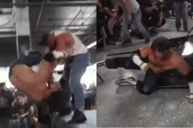 Wrestler THROWN THROUGH A 70-inch TV at GCW Tournament of Survival 9