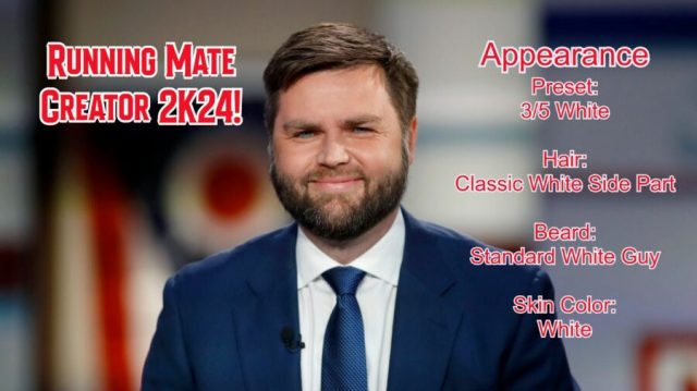 Trump Announces White Male Preset 3 as Running Mate