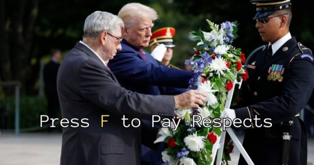 Trump Fails to Press F at Tomb of Unknown Soldier