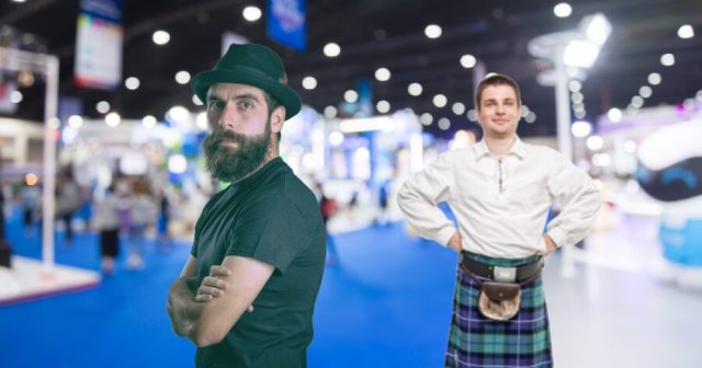 Fedora Guy Upstaged by Kilt Guy