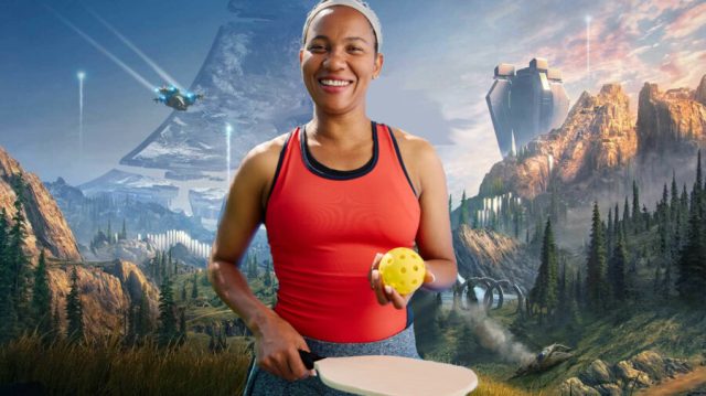 Halo Infinite Map Converted to Pickleball Court