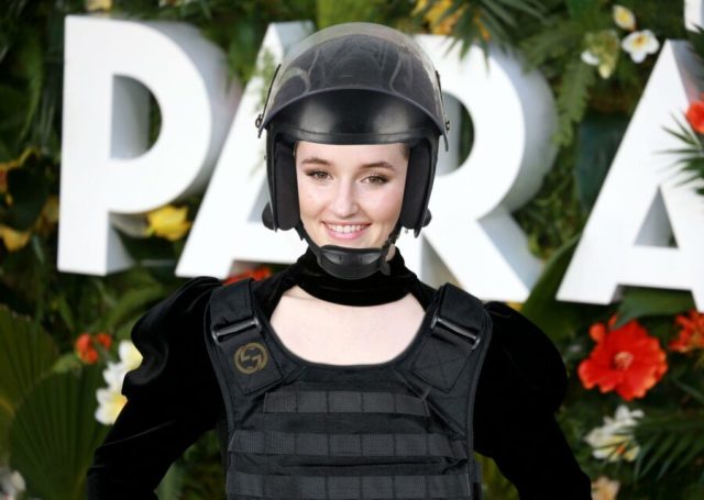 Kaitlyn Dever Attends The Last Of Us Red Carpet Premiere in Cute Gucci Bulletproof Vest
